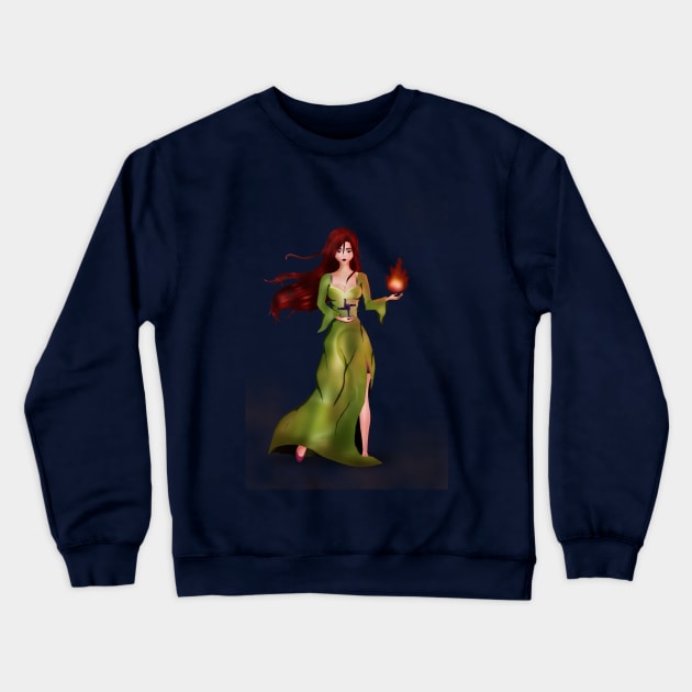 Brigid Goddess Crewneck Sweatshirt by Monkeyfist